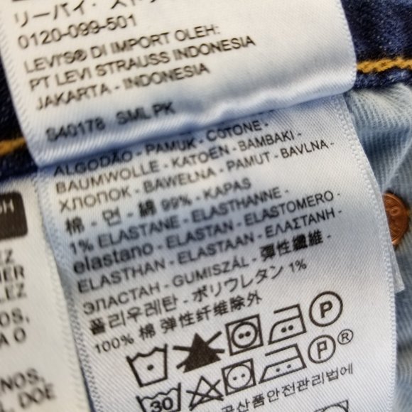 Levi's 501 Straight Slim Button Fly Denim  Mens J - Picture 7 of 7